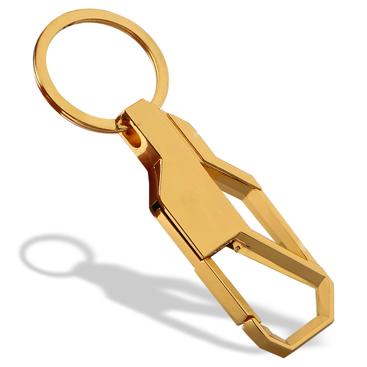Mærke luksus nøgleholder til mænd kvinder bilnøgle tegnebog nøglering nøgleholder: Guld