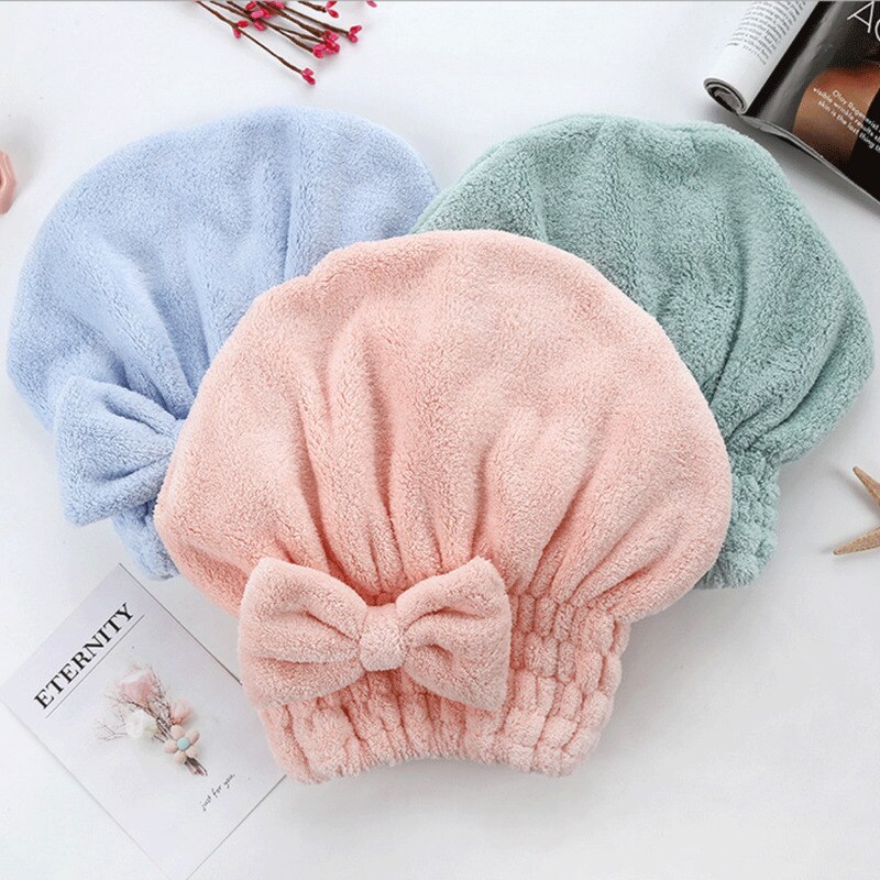 Absorberende hurtige svømningshåndklæder hårtørrer brusebadhætte mikrofiber hår turban håndklæde bad hovedhue