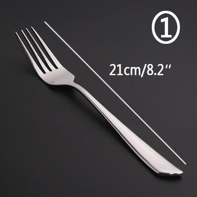 6pcs Stainless Steel Dinner Fork Table Fork set Salad Dessert Fruit Forks For Kitchen Dining Bar Dinner Fork Cutlery Set: 21cm