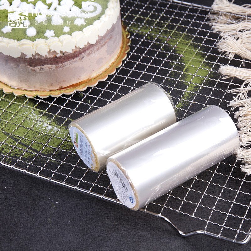 Transparante mousse omliggende verpakking tape taart bakken dessert kraag DIY decoratie gereedschappen keuken accessoires wegwerp: 10cm  10cm