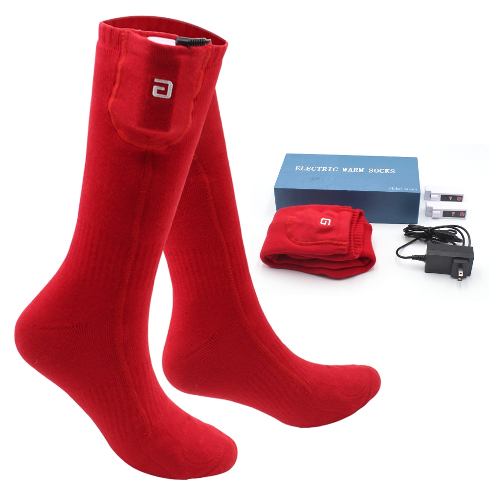 Woman and Man Winter Warm Heated Socks Activity of Rechargeable battery Electric 3.7-Volt Heated Health Electric Colorful Socks