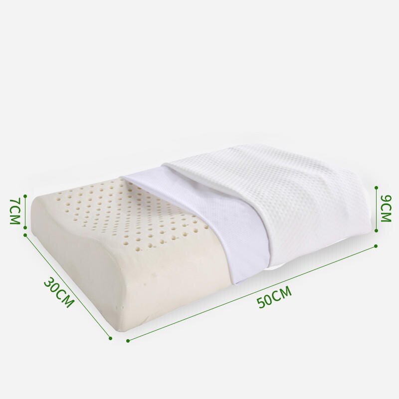 Puur Natuurlijke Latex Orthopedische Kussens Thailand Corrigerende Nek Slaap Kussen Beddengoed Cervicale Kussen Beschermen Wervels Gezondheidszorg: boxingxiaohao50x30cm