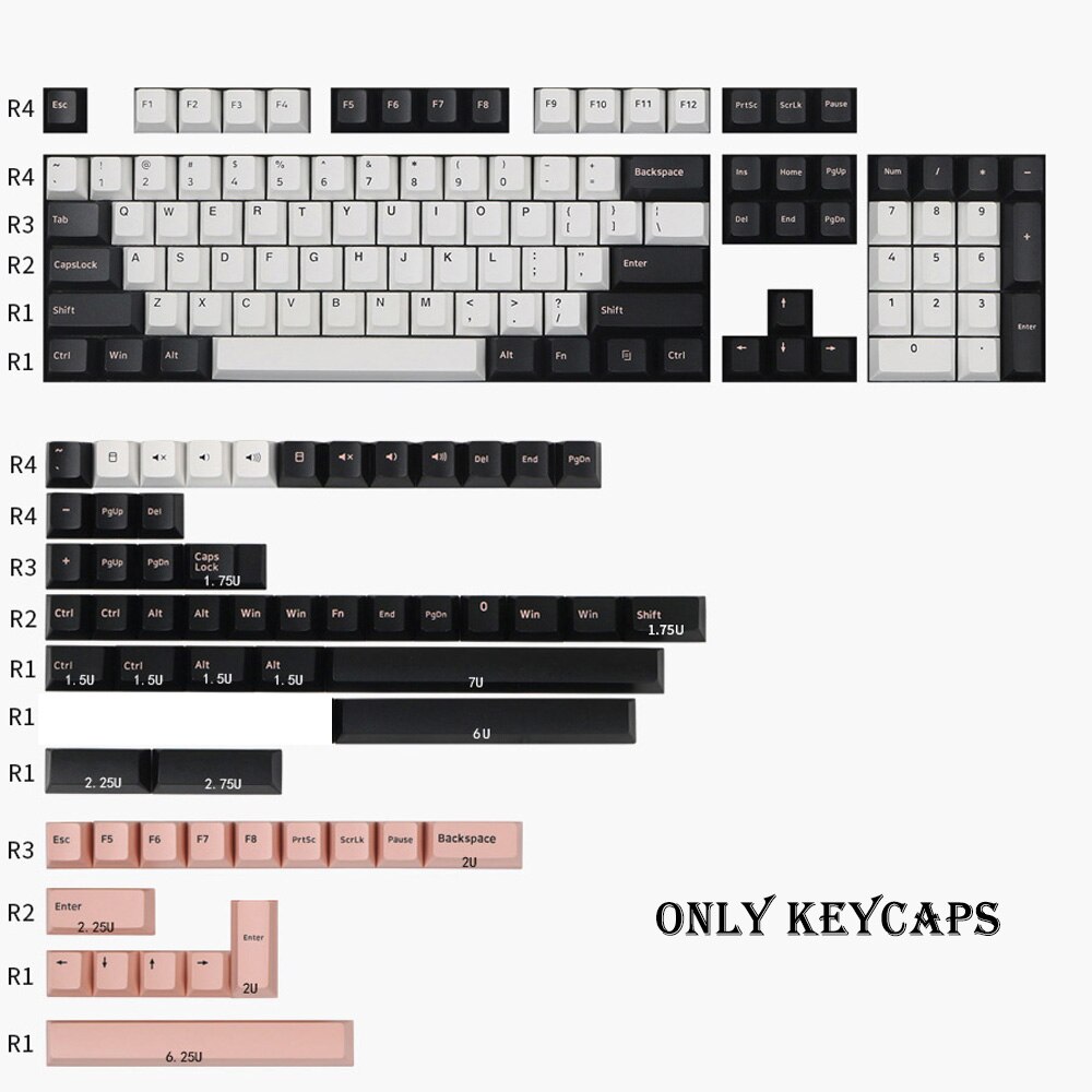 160 tasten DOPPEL SCHUSS Kirsche Profil Olivia PBT Keycap Dick Für Filco KIRSCHE Ducky iKBC Mechanische Spielen Tastatur: 160 Olivia