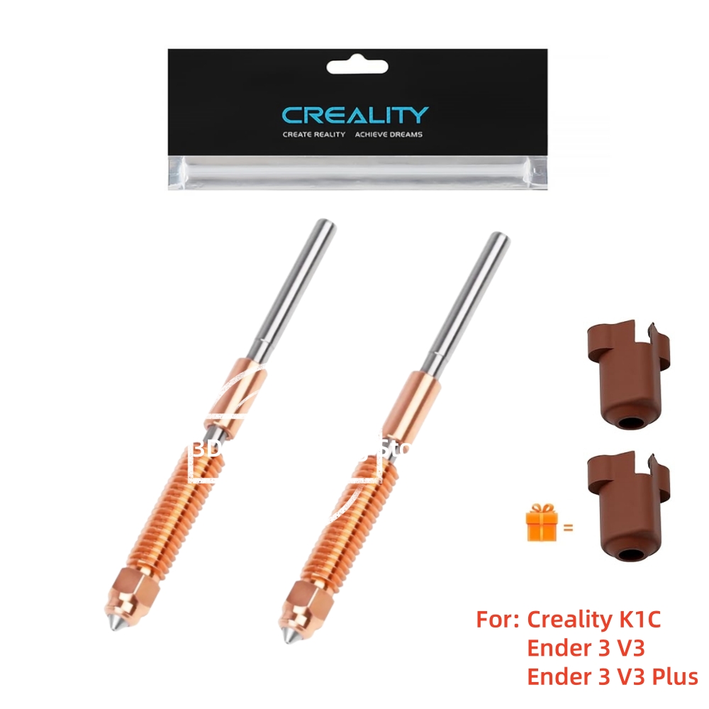 Ugello Creality K1C 0,4 mm 2 pezzi, ugello unicorno a sostituzione rapida, per stampanti 3D Creality K1 Max/Ender 3 V3 Plus/3 V3/3 V3 SE KE: Caffee