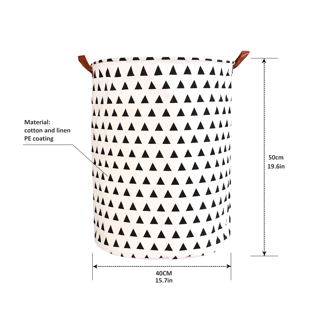 Canvas Waterproof Laundry Organizer Basket Large Capacity Laundry Hamper Dirty Clothes Storage Bag Toy Home Storage Box: 8