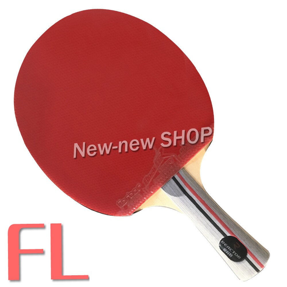 Pro Table Tennis Ping Pong Combo Paddle Racket Reactor DJ200 + 2 Pcs Corbor Shakehand long handle FL: FL