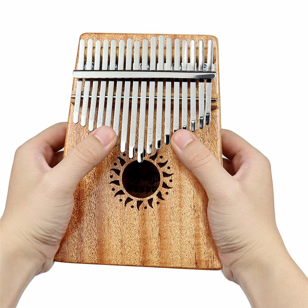 17-schlüssel Mahagoni Kalimba Daumen Klavier Mbira Sanza Afrikanische Holz Finger Daumen Klavier mit Mbira fallen Finger Tastatur Instrument