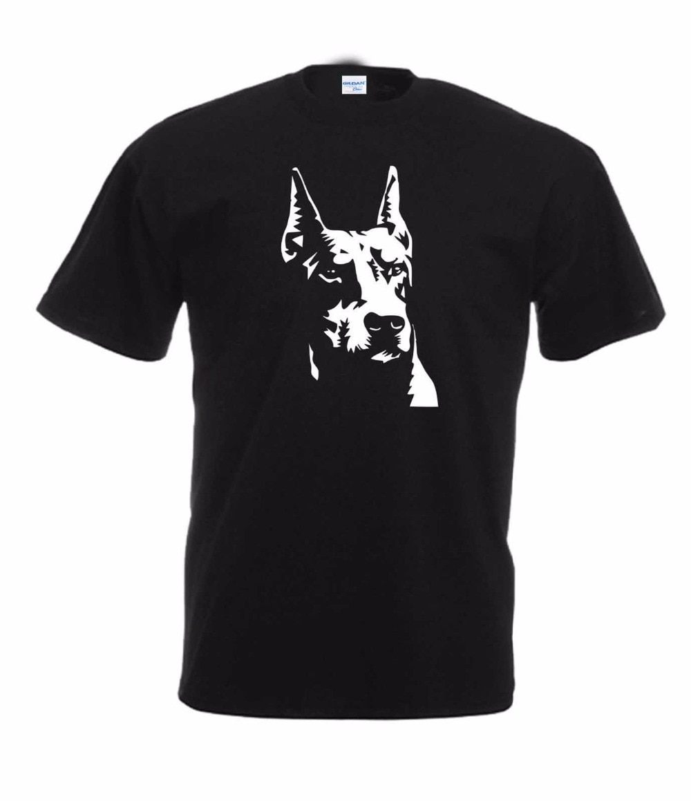 Newest Style 3D Printed Men Low Price Round Neck Men Tees Doberman Pet Puppy Dog Animal Xmas Birthday Idea Mens Tee shirt