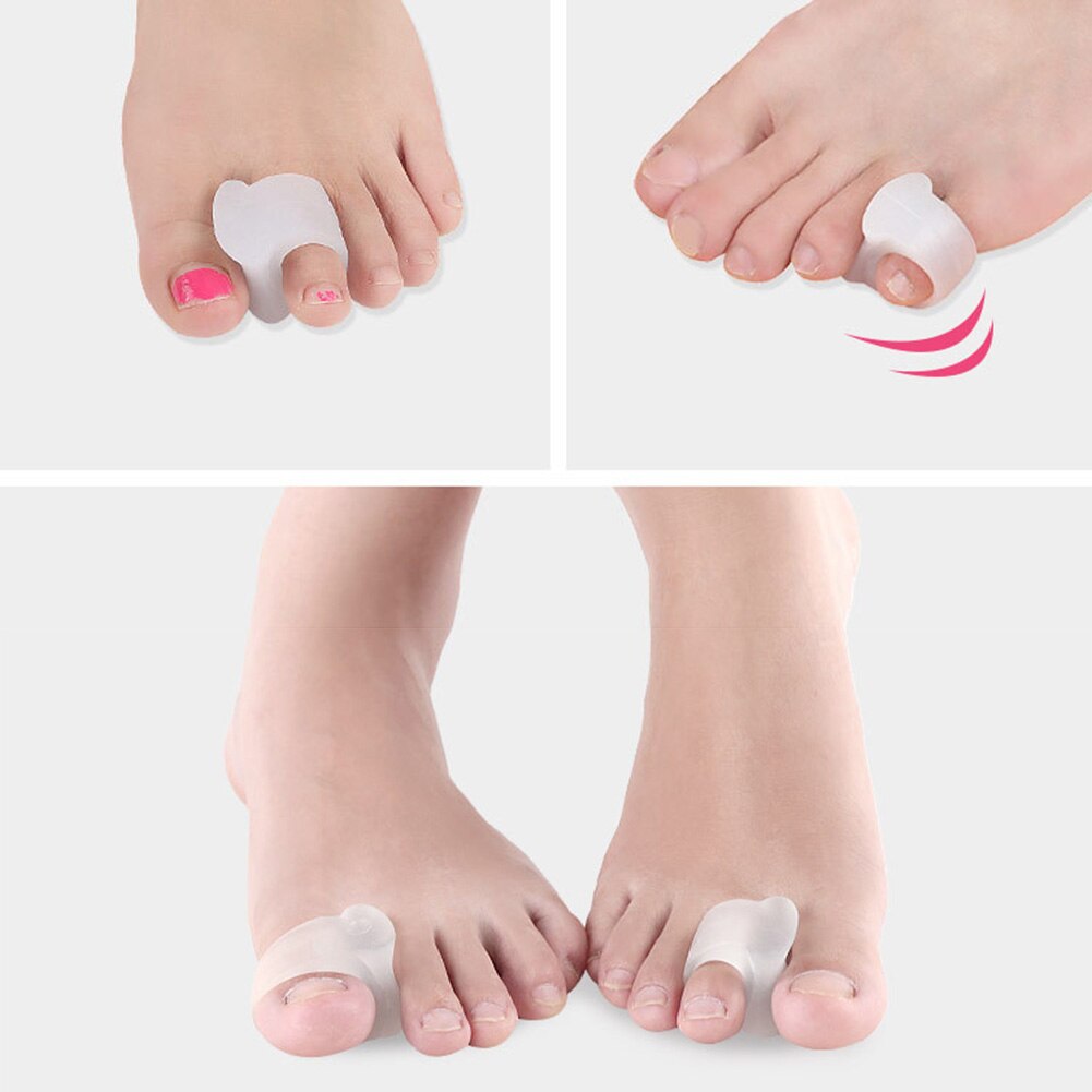1Pair Toe Separator Insoles Ring Separation Hallux Valgus Correction Pad Finger Toe Separator Correction Pad Foot Care Tool
