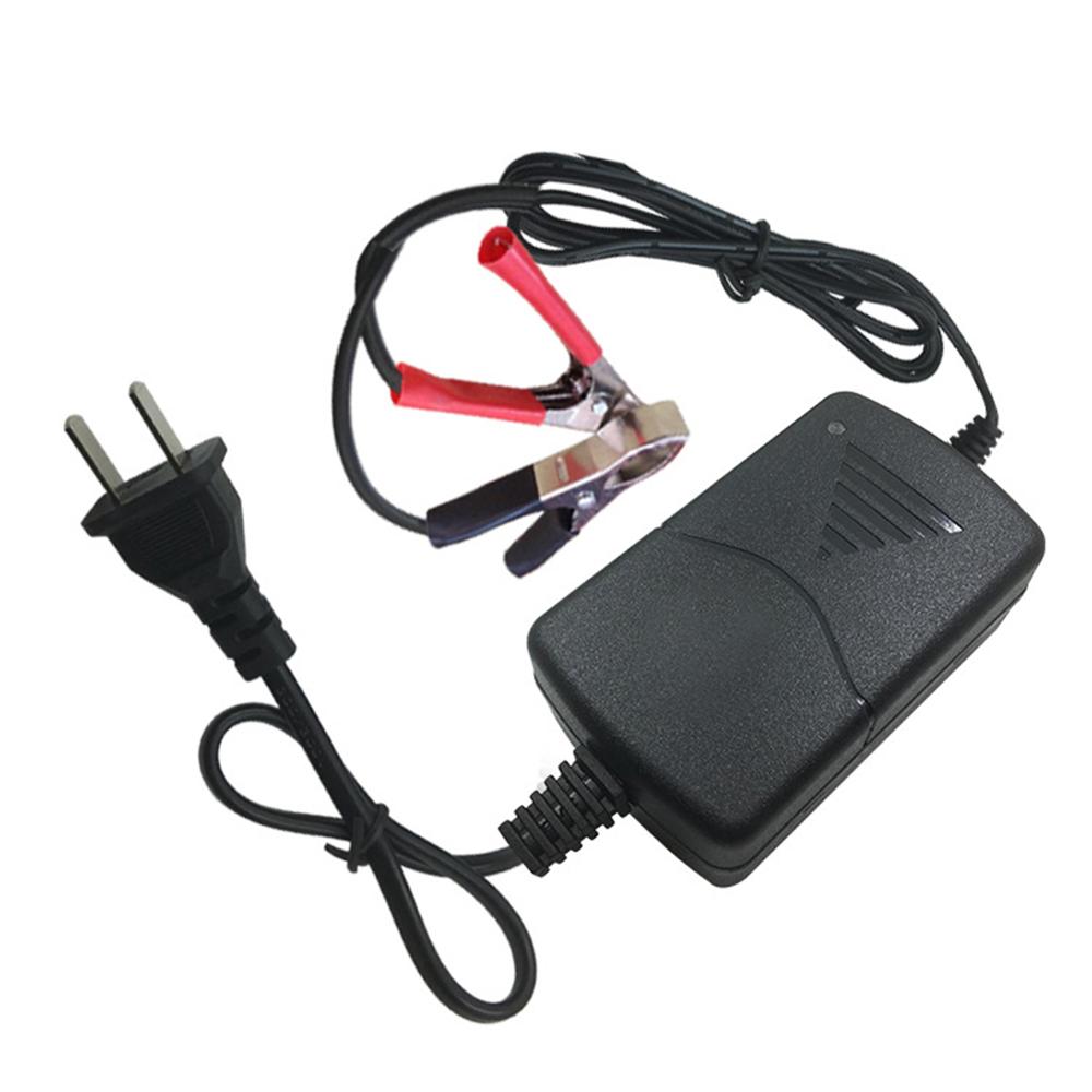 12V 1A Universal Portable Car Truck Motorcycle Alligators Clip Battery Charger: US Plug