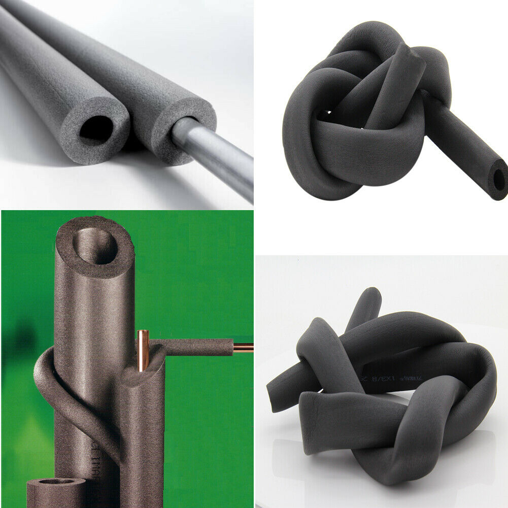 ID6~25mm Sponge Rubber Pipe Waterproof Pipeline Holder Thermal Insulation Tubular Protective Sleeve Air Conditioning Fitting
