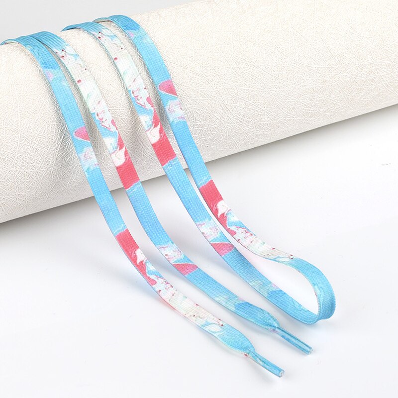 Tie-Dye Non-Fading Veters Casual Schoenen Schoenveters Voor Sneakers Schoen Kant Unisex Platte Boot Veters 120/140Cm Shoestrings: Rood / 140 CM