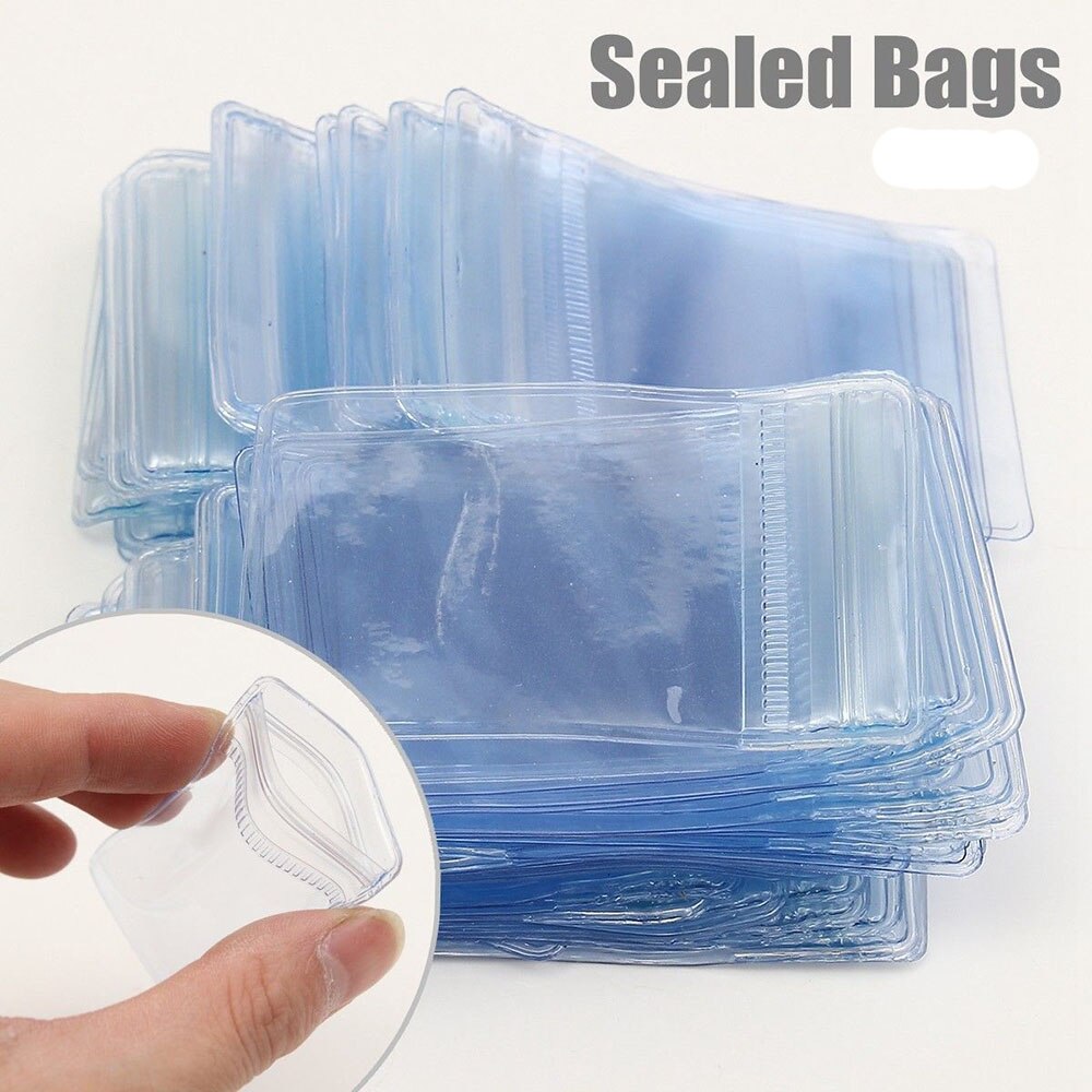 50Pcs/ Lot PVC Self Seal Zipper Plastic Packing Poly Pouch Ziplock Anti-oxidation Jewelry Jade Pack Bag Pouch Resealable: 4x6CM   50pcs