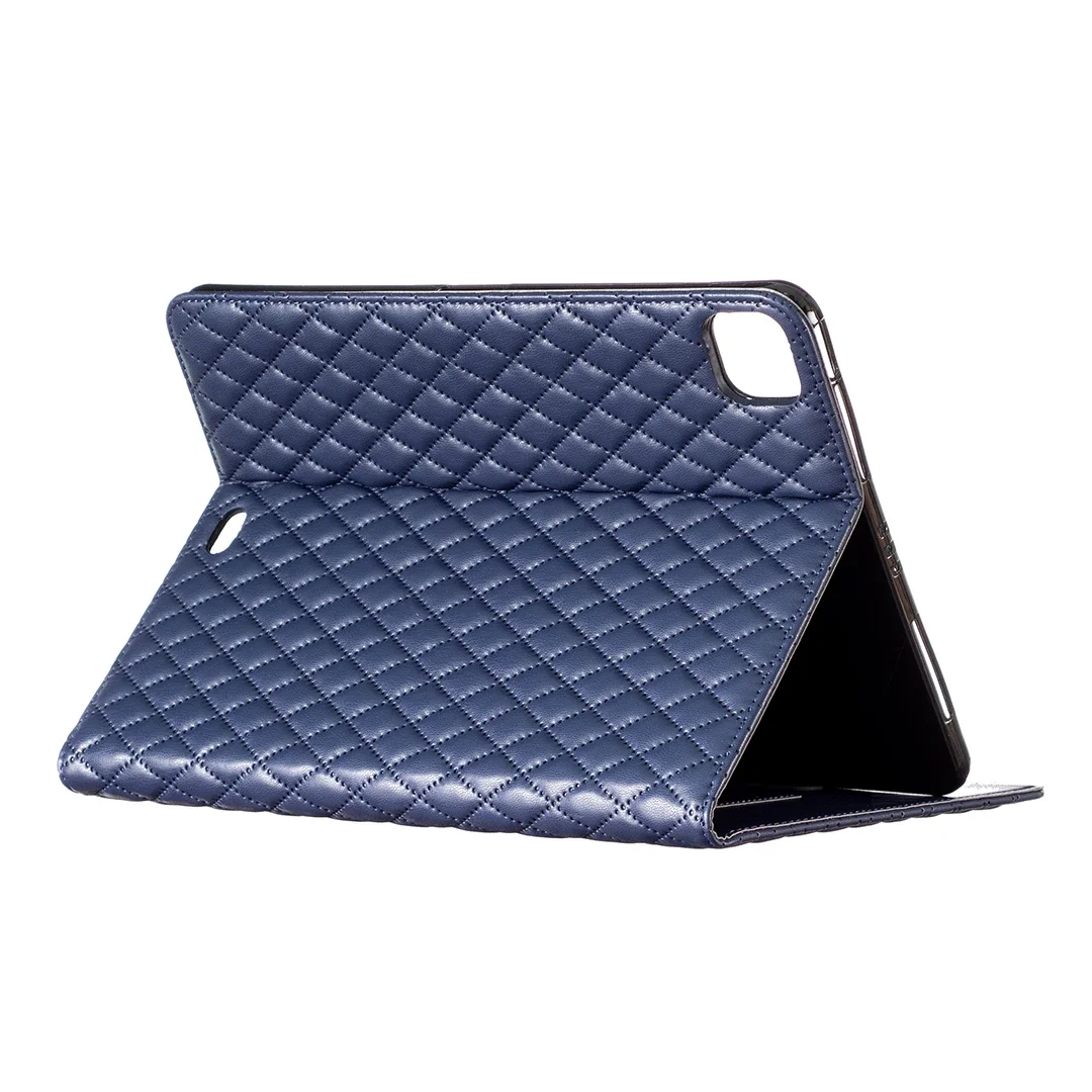Lederen Portemonnee Case voor Ipad 10.2 9e Gen Air1 2 9.7 Pro 11 Stand Kaarten Solt Mini 3 4 5 6 Gecontroleerde Streep Tablet Cover Funda