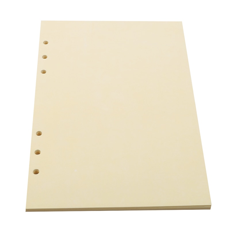 Colorful A5 Loose Leaf Notebook Refills 6 Holes Rings Binder Spiral Diary Planner Inner Core Inserts Paper Guest Book: yellow