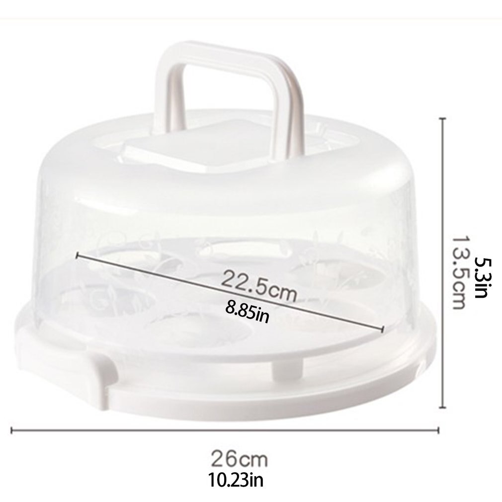Transparent With Snap Cake Box Portable With Lid Dustproof Cake Holder Cake Storage Cup Cake Box