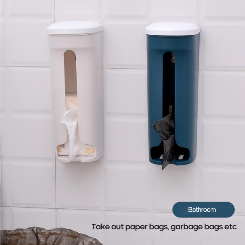 Wall Mounted Organizador Storage Box Organizer Plastic Bags Holder Kitchen Garbage Bag Storage Rack Box Kitchen Drawer Organizer