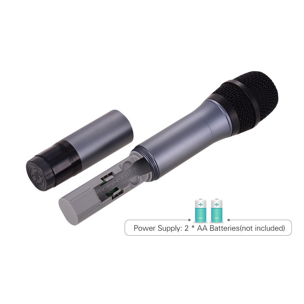 Uhf Handheld Draadloze Microfoon Microfoon Met Mini Ontvanger 50 Kanalen Voor Karaoke Business Meeting Speech Home Entertainment