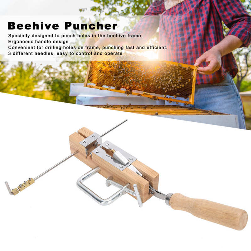 Beekeeping Tool Beehive Frame Eyelets Puncher Machine Comb Box Drilling Machine Beekeeping Equipment Garden Tools
