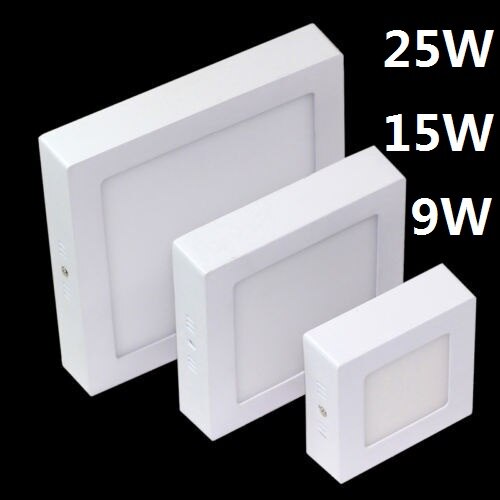 9W 15W 25W Opbouw Led Plafond Lamp 3000K 4000K 6000K Ronde/Vierkante led-paneel Downlights Voor Badkamer Verlichting AC85-265V