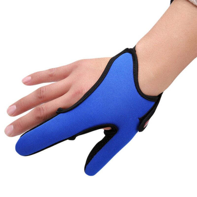 2 Finger Handschuhe Angeln draussen Atmungsaktive Anti-Unterhose Daumen Index Finger Handschuhe Angeln Finger Schutz Werkzeug Zubehör. //: Blau