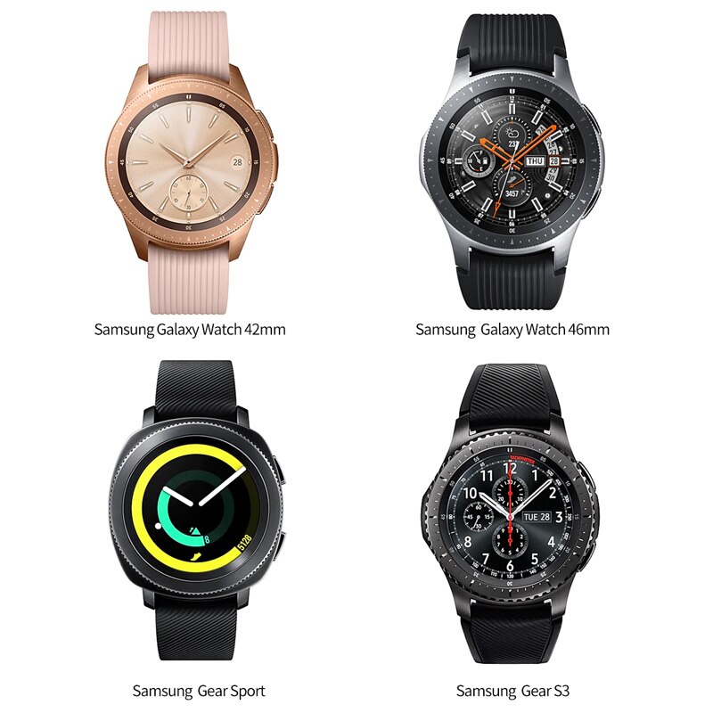 2 Pack Tempered glass for Samsung Galaxy Watch 42 46mm/Gear S3 / Gear Sport Screen Protector Case Friendly Screen Protector Film