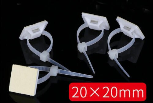 ADHESIVE CABLE TIE MOUNT CLIP 0.78 INCH ZIP TIE HOLDER WALL INSTALL