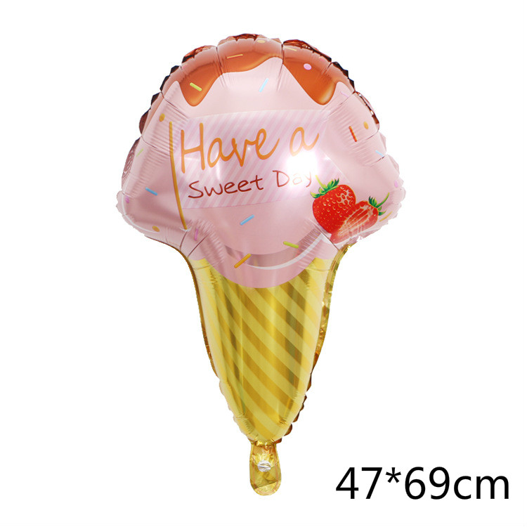 Tårta ballonger munkar ballonger ölflaskor ballonger folieballonger stora för barn vuxen födelsedagsfest bröllopsdekoration: Rosa-glass