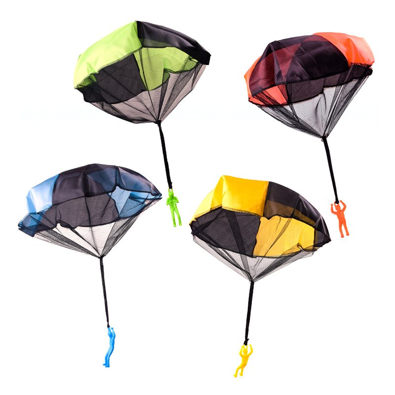 1Pcs Hand Gooi Soldaat Parachute Speelgoed Indoor Outdoor Games Voor Kinderen Mini Soldaat Parachute Fun Sport Educatief Speelgoed jongen