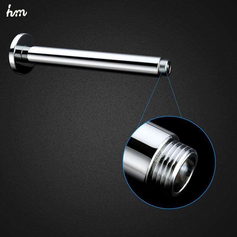 Hm rund top loft bruser væg arm messing med flange til brusehoved forlængelse 25cm længde bruser arme oprindelse guangdong kina
