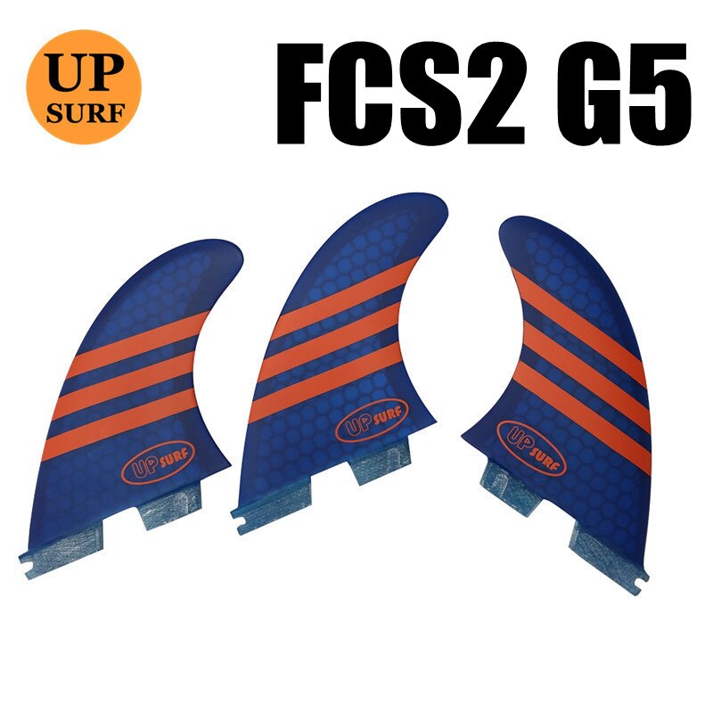 Aletas de surf G7/G5/G3 fcs2, quilla para deportes acuáticos, aleta de paddle up: G5 Blue