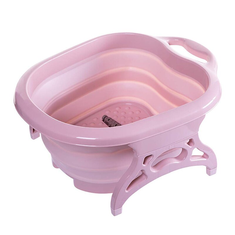GOALONE-lavabo portátil plegable para pies, cubo para pies, bañera para Spa y pedicura, para viajes: Rosa