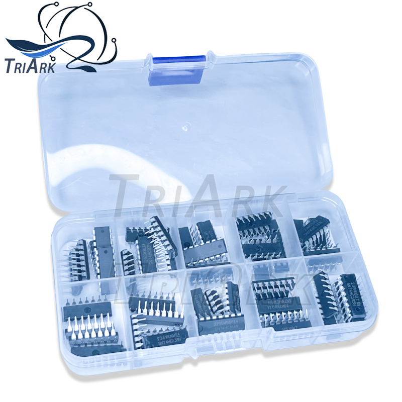 Kit d'assortiment de composants électroniques, 50 pièces/lot, 74HC00 74HC02 74HC04 74HC08 74HC14 74HC32 74HC138 74HC164 74HC165 74HC595, amplificateur
