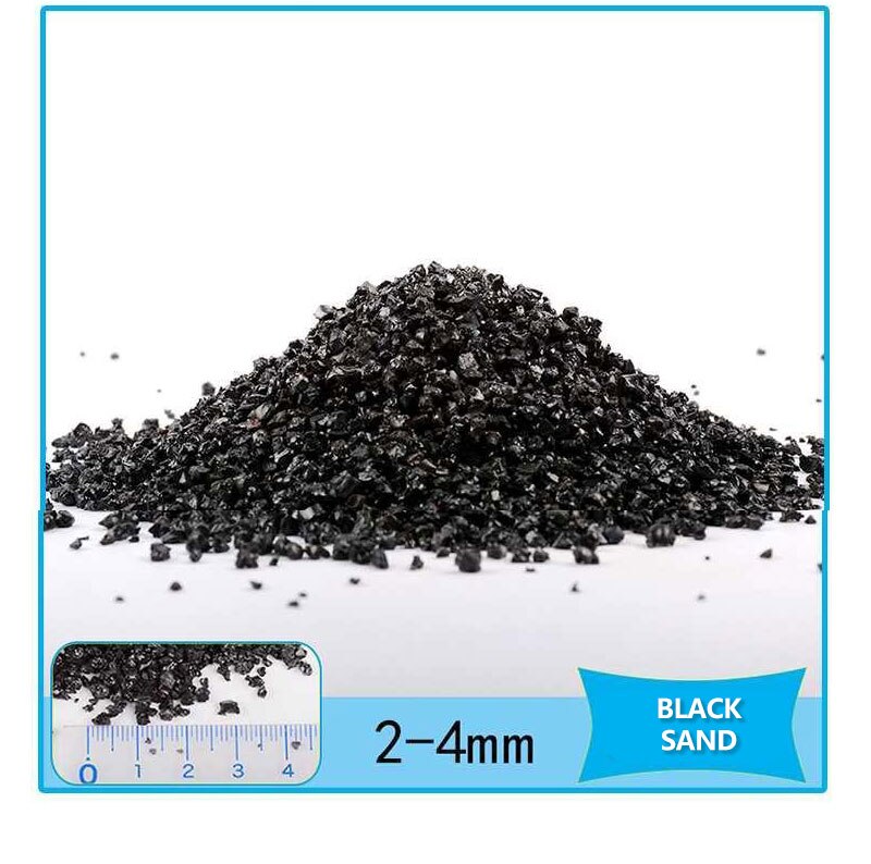 Small Decorative Ornamental River Pebbles Rocks for Fresh Water Fish Animal Plant Aquariums, Landscaping, Home Garden Decor etc: Black Sand