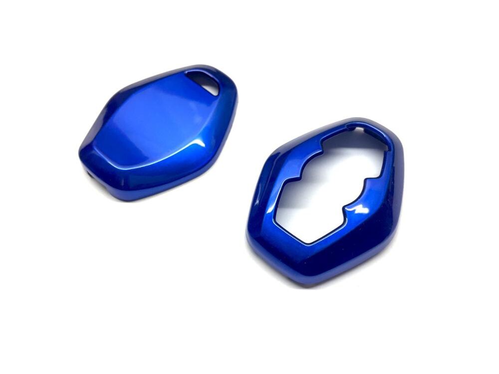 Funda protectora de llave remota sin llave, carcasa de plástico duro brillante multicolor para BMW, E46, E39, E38, Z3, Z4, E83, E53: Gloss Metallic Blue