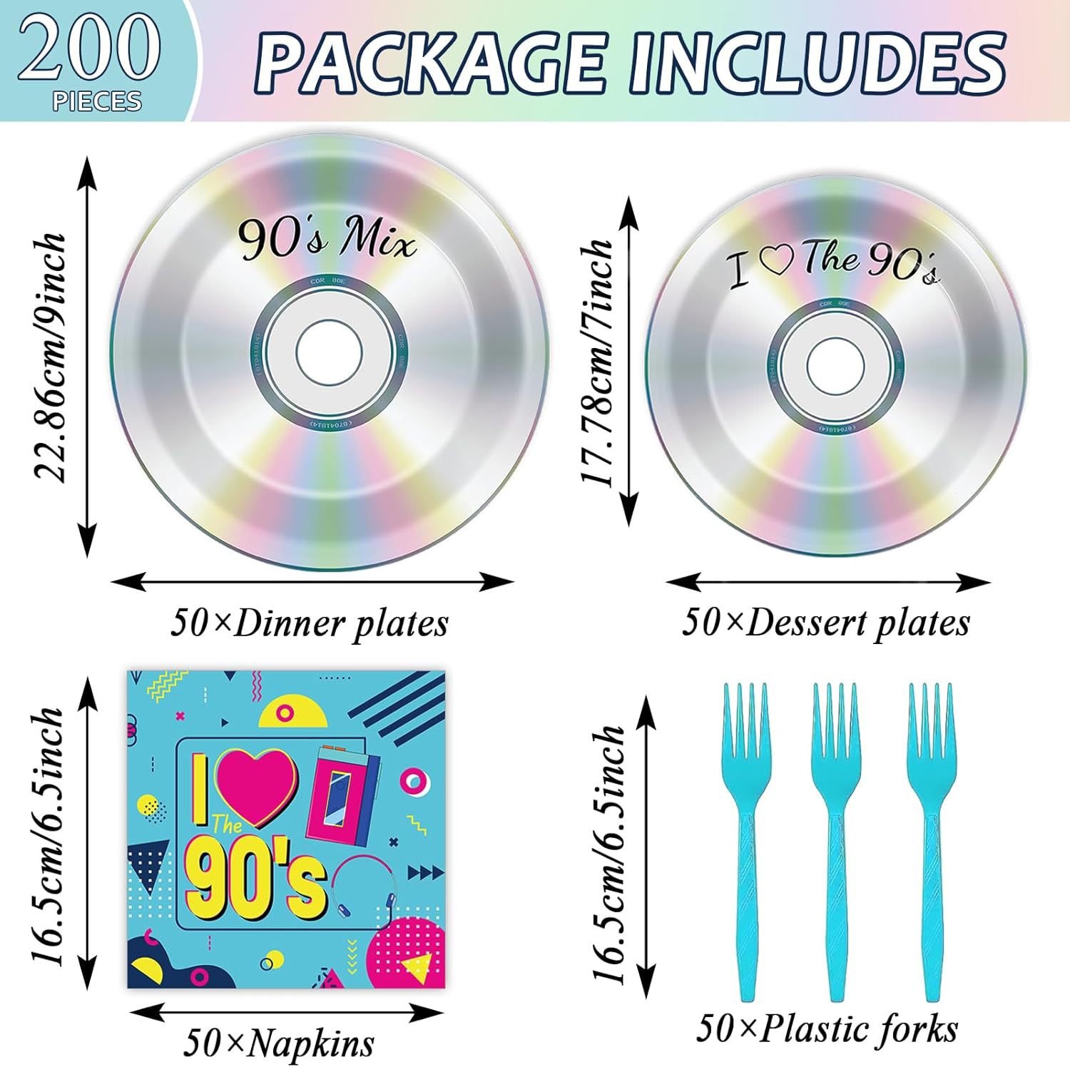 Suministros para fiestas de los 90, platos de papel, servilletas, vasos, cubiertos de plástico, decoraciones de mesa para fiestas temáticas de los años 90, mujeres, hombres y amigos, cumpleaños, 90