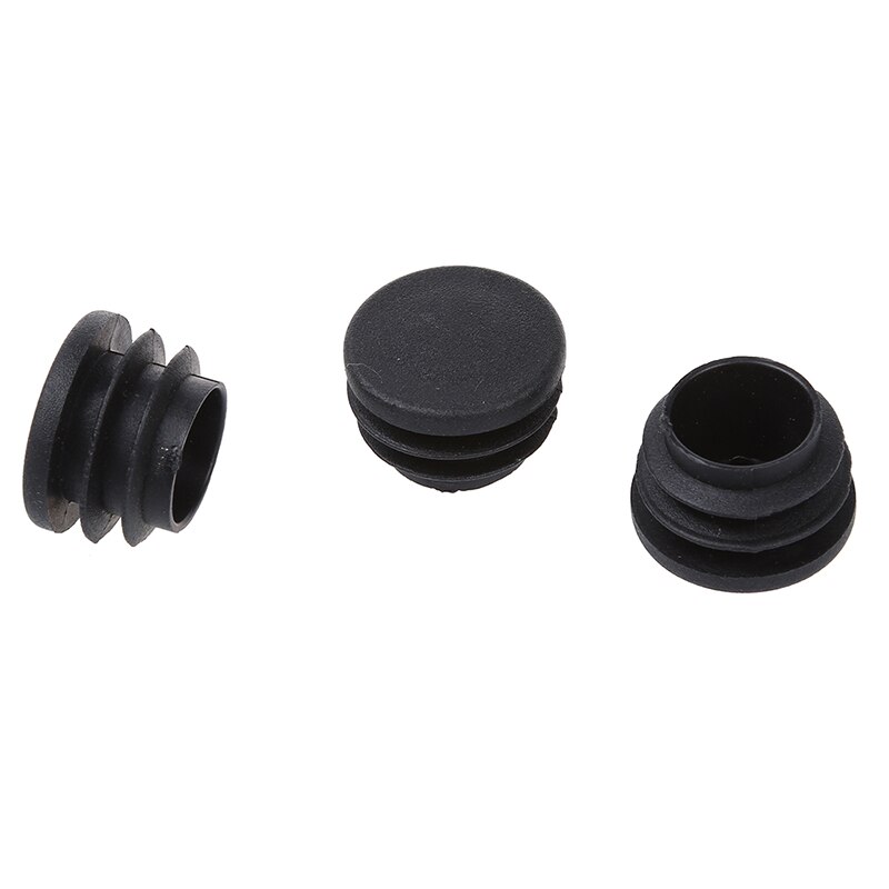 Stole bordben 25mm diameter plasthætte rund ribbet rør indsats 10 stk