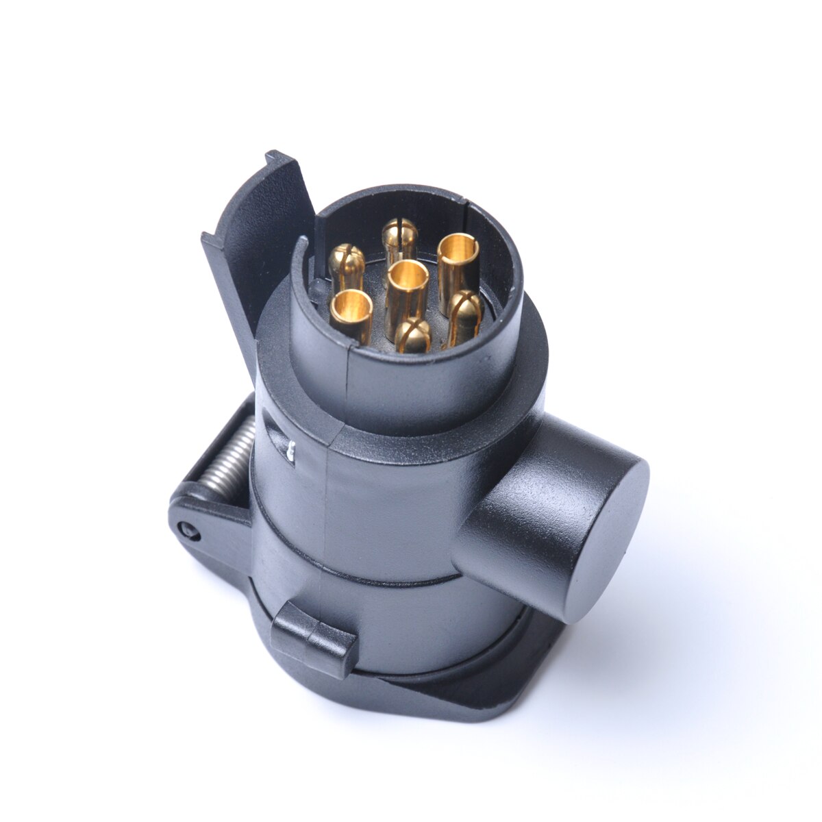 Durable 13 To 7 Pin Adapter Connector Pin Socket Trailer 12V Towbar Towing Caravan Truck Electrical Converter (EU Plug)