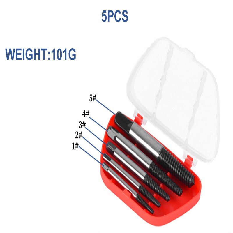 Broken Wire Extractor Used for Broken Water Pipe of Faucet Triangle Valve 5PCS/6PCS Sliding Screw Broken Screw Extractor Set: 5pc