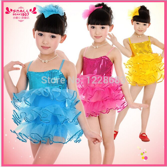 Sequin Kids Girls Jazz Dance Wear Modern Dance Costumes Kids Modern Dance Dresses