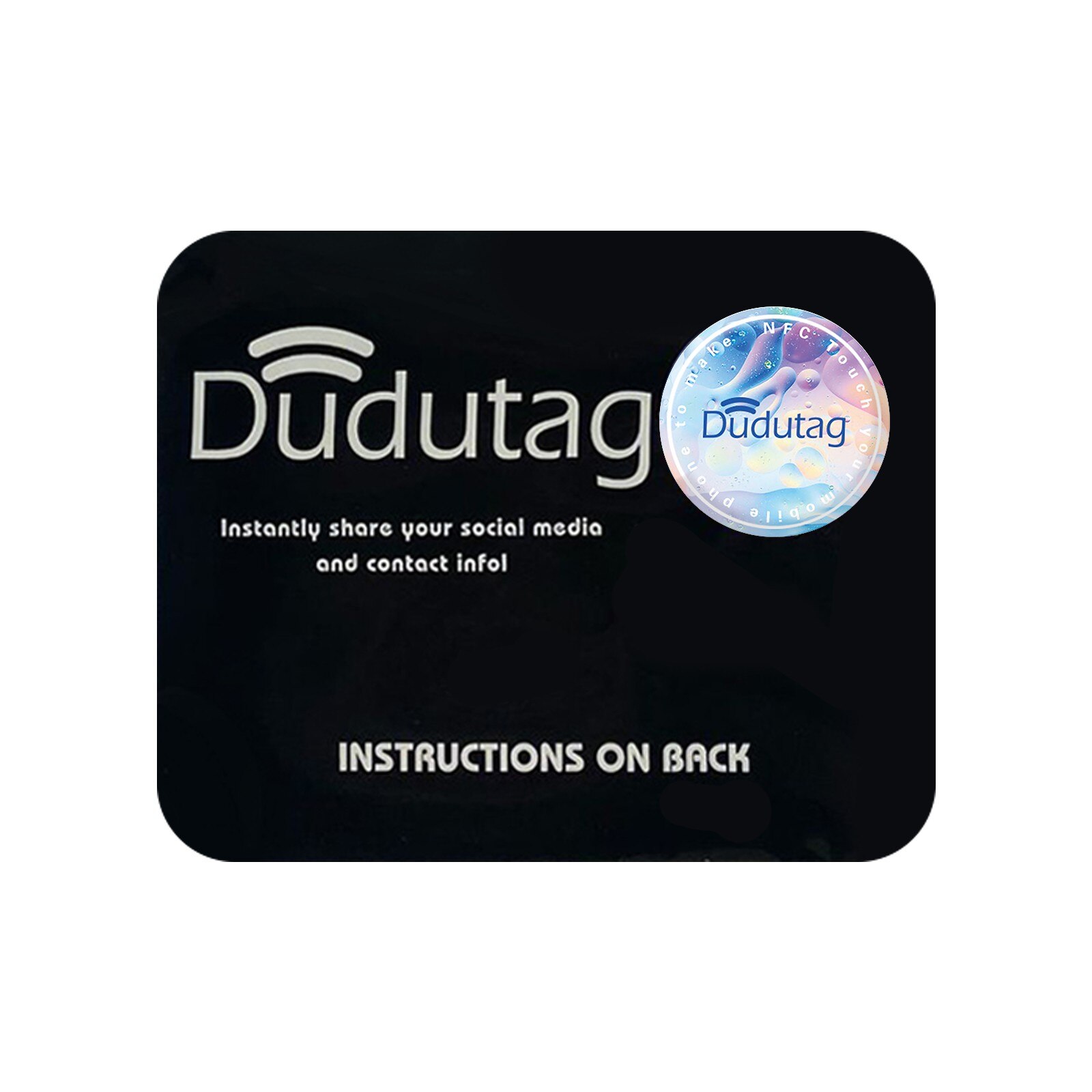 Dudutag-pegatinas inteligentes de un clic para tarjetas de negocios, parches digitales para citas, compatibles con dispositivos IOS y Android