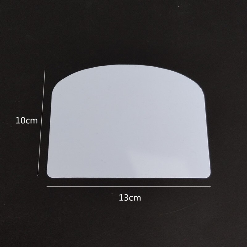 1/3/5Pcs Transparent Plastic Soft Spatula Cake Cream Scraper Fondant Pastry Plain Smooth Jagged Edge Spatula Cutter Baking Tool: 1PCs White
