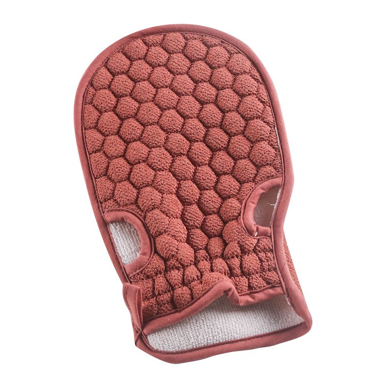 1PC Bath Body Shower Gloves Skin Exfoliating SPA Massage Mitt Lattice Particles Washcloth Body Scrubber Glove Bath for Showering: C