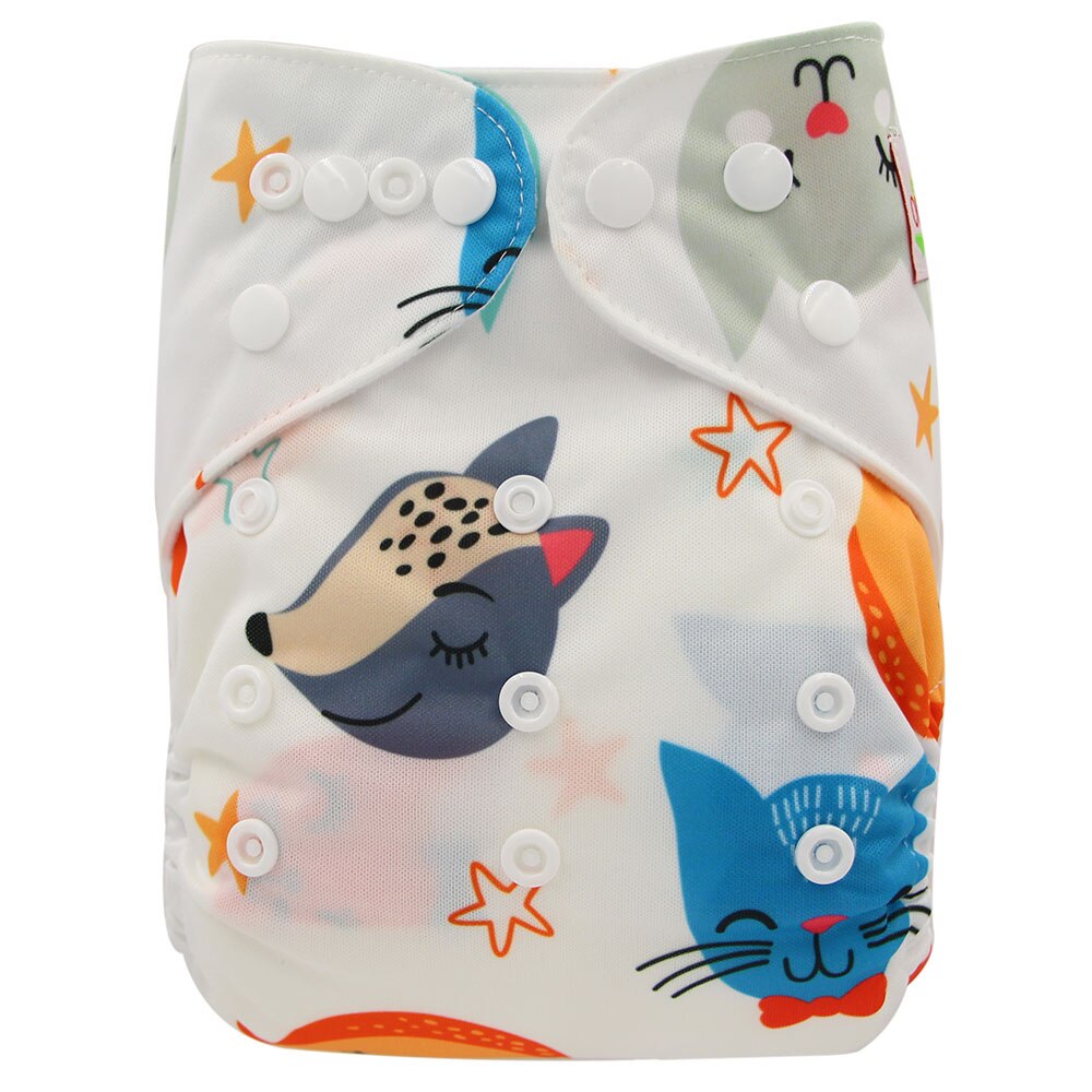 waschbar Baby Tuch Windel Tasche Wasserdicht Cartoon Tier Baby Windeln Reusable Tuch Windel Anzug 0-3 Jahre 3-15kg Baby: OB169