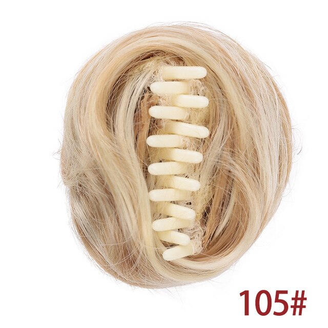 Aioosoo, moño de pelo moño rizado para mujeres, moño de Donut, extensiones de postizas, moño sintético de fibra de alta temperatura