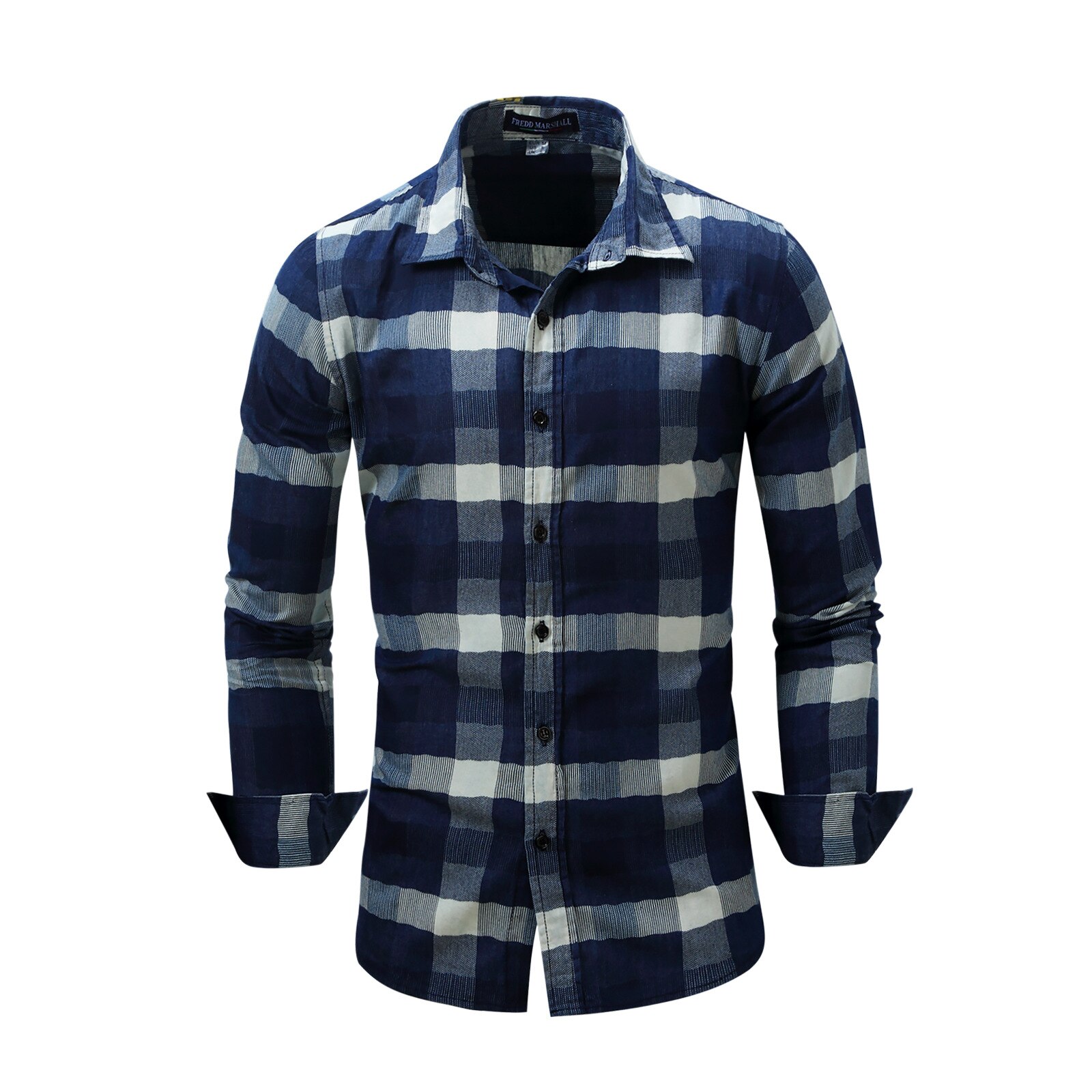 Camisa a cuadros , nueva camisa informal de otoño e invierno para hombre, camisa clásica a cuadros, camisa de manga larga, ropa de gran tamaño para hombre: XXXL