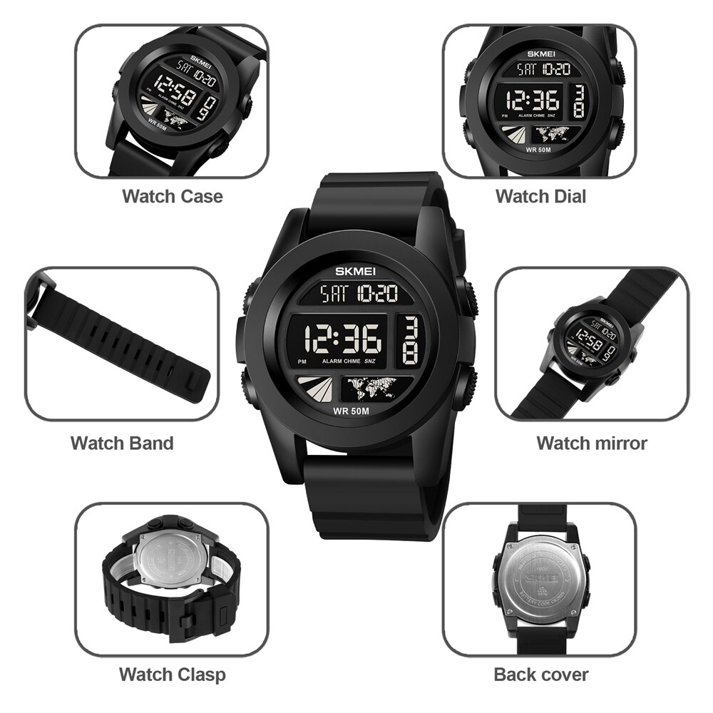 Skmei Lichtgevend Horloge Voor Mannen Sport Klok Digitale Horloges Waterdicht Horloge Horloge Alarm Countdown Relogio Masculino
