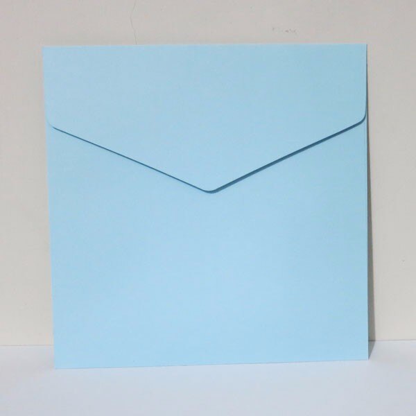 50pcs 127x127mm(5" x 5") Color Paper Envelope CD Storage Sleeve: 127mm Light blue