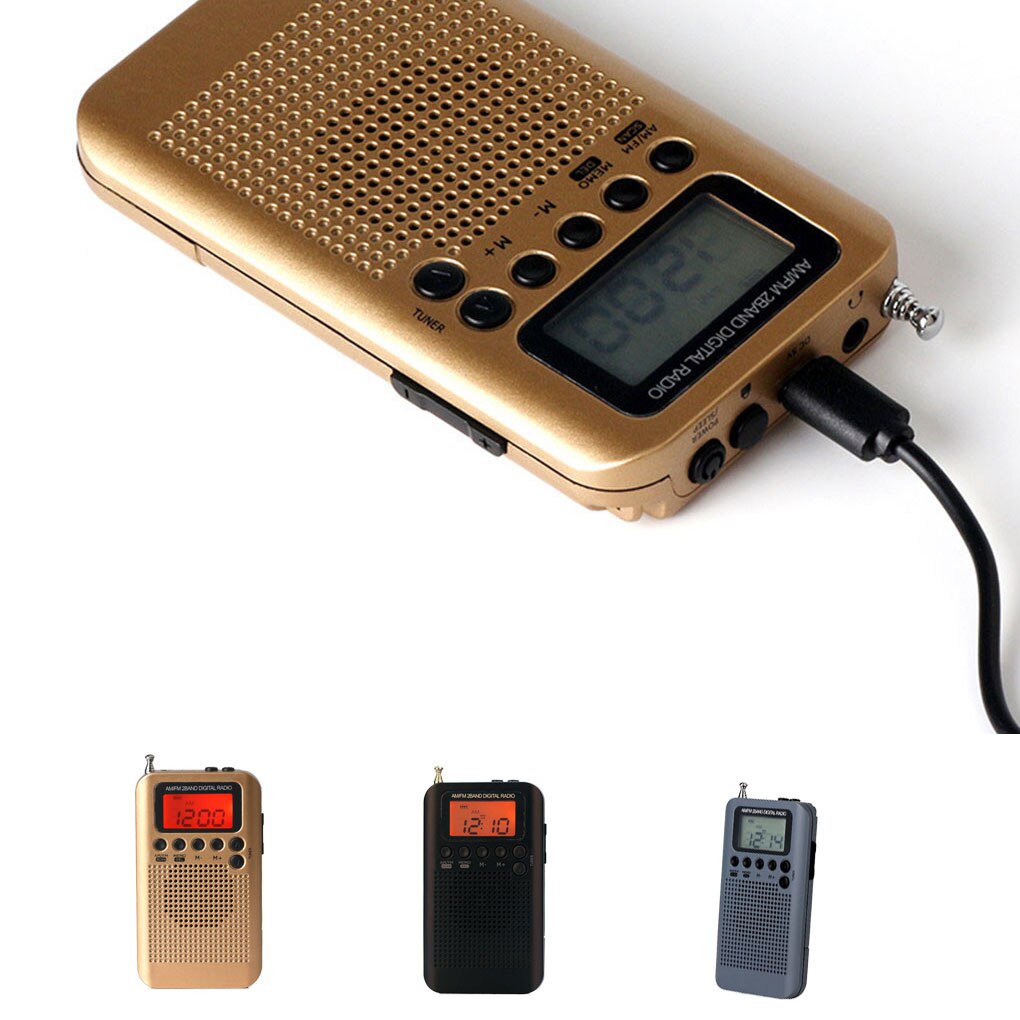 Draagbare Am Fm Digitale Radio Pocket Mini Digitale Tuning Radio Ontvanger Lcd-scherm Radio Stations 3.5Mm