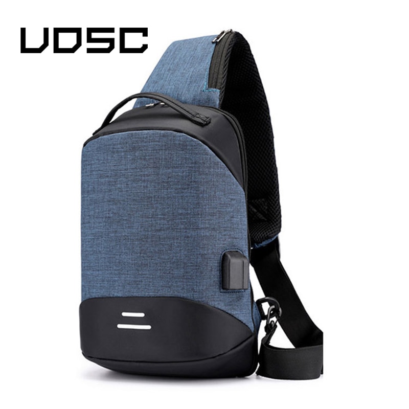 UOSC Borst Zak Mannen Crossbody Tas USB Anti-diefstal Gesp Hoge Capaciteit Pak Voor Pad Water Schoudertas Trave Tas